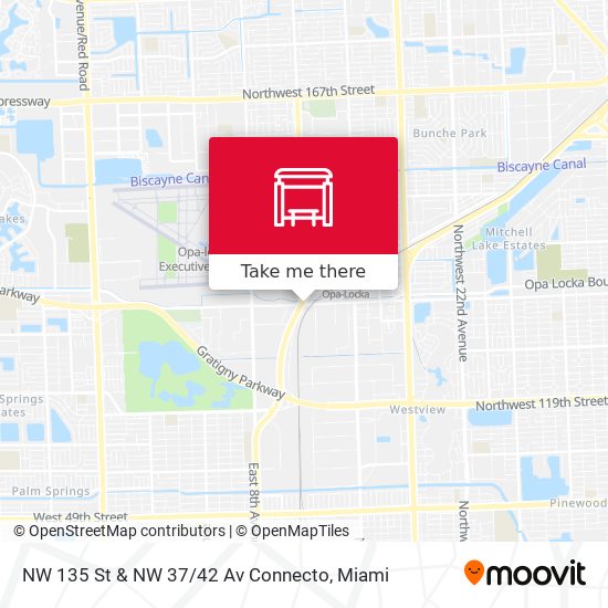 NW 135 St & NW 37 / 42 Av Connecto map
