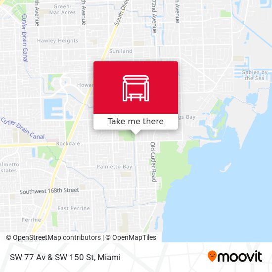 SW 77 Av & SW 150 St map