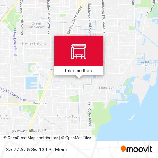 Sw 77 Av & Sw 139 St map