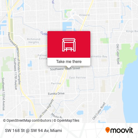 SW 168 St @ SW 94 Av map