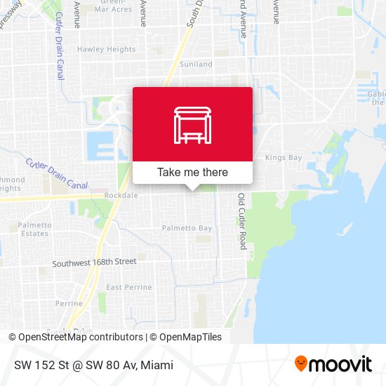 SW 152 St @ SW 80 Av map
