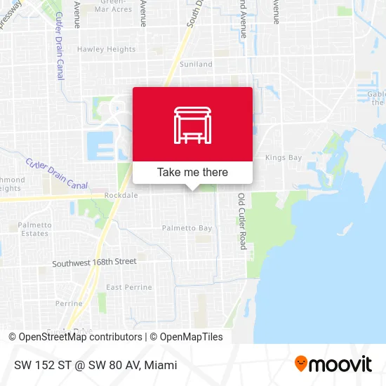 SW 152 ST @ SW 80 AV map