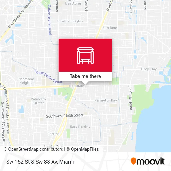 Sw 152 St & Sw 88 Av map
