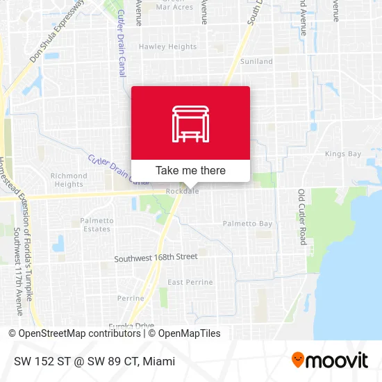 SW 152 ST @ SW 89 CT map