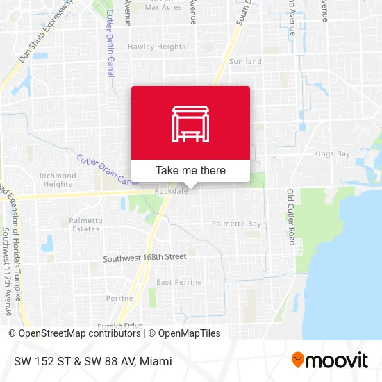 SW 152 ST & SW 88 AV map