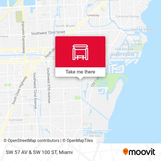 SW 57 AV & SW 100 ST map
