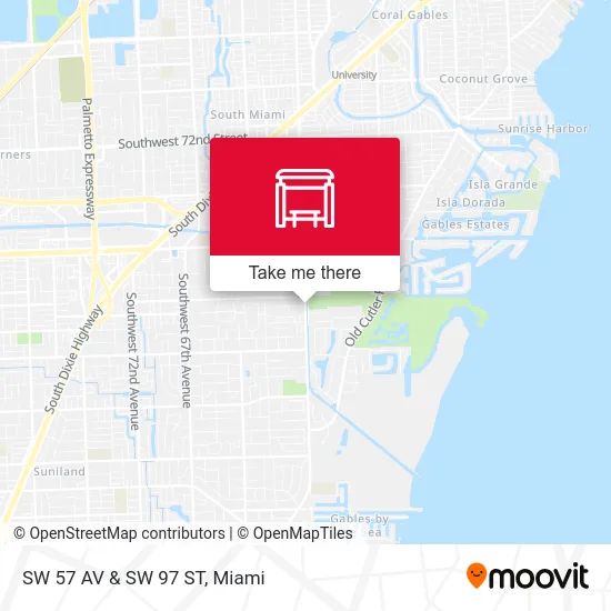 SW 57 AV & SW 97 ST map