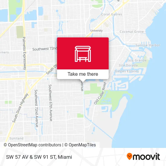 SW 57 AV & SW 91 ST map