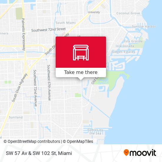 SW 57 Av & SW 102 St map