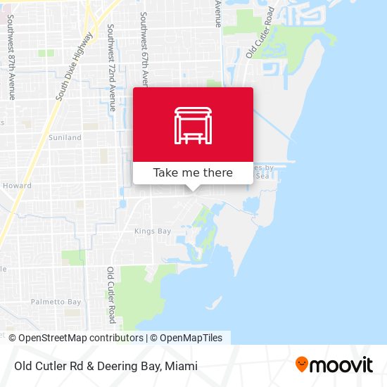 Old Cutler Rd & Deering Bay map