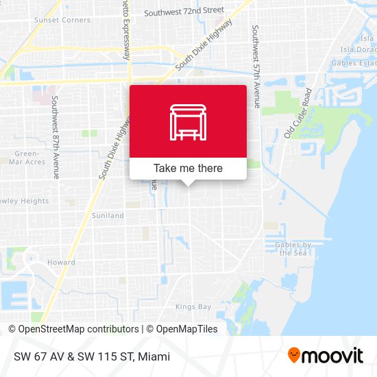 SW 67 Av & SW 115 St map