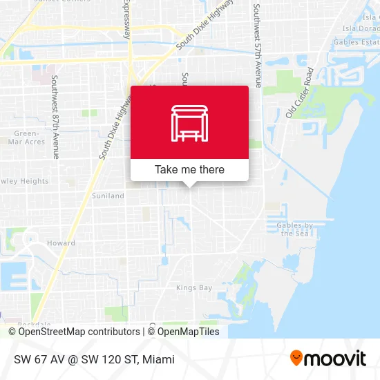 SW 67 AV @ SW 120 ST map