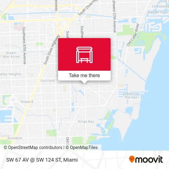 SW 67 AV @ SW 124 ST map