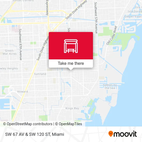 SW 67 AV & SW 120 ST map