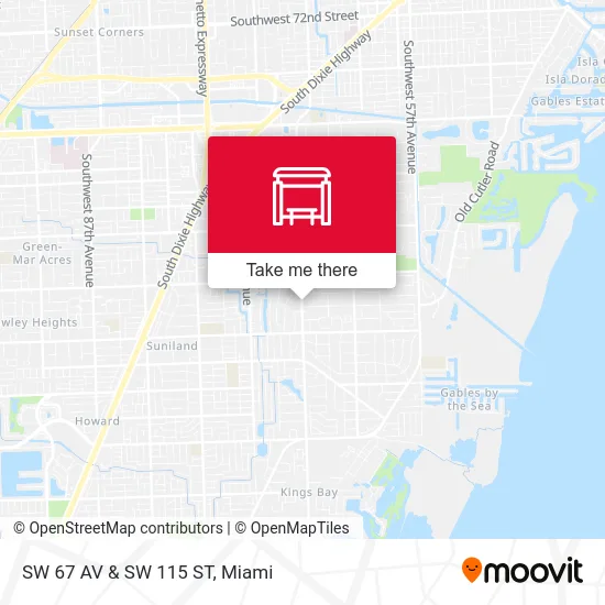 SW 67 AV & SW 115 ST map