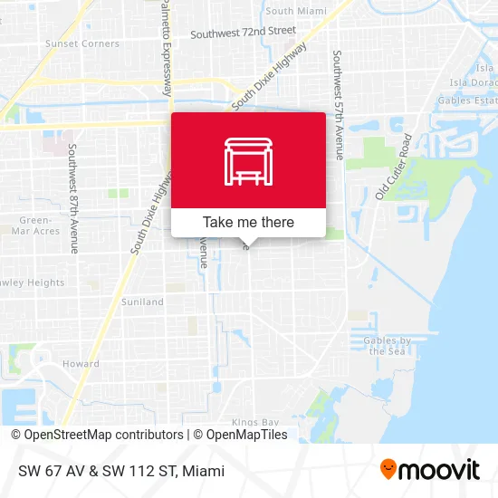SW 67 AV & SW 112 ST map