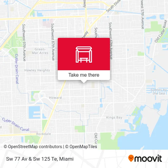 Sw 77 Av & Sw 125 Te map