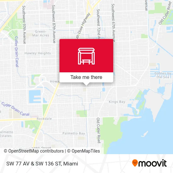 SW 77 AV & SW 136 ST map