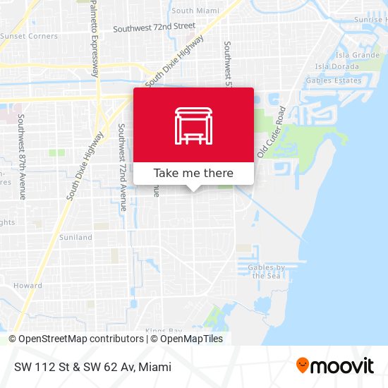 SW 112 St & SW 62 Av map