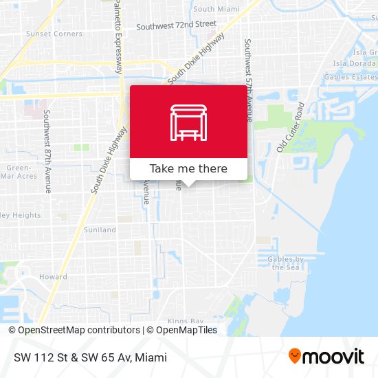 SW 112 St & SW 65 Av map