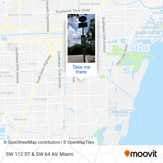 SW 112 ST & SW 64 AV map