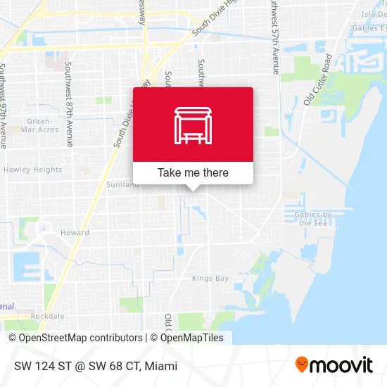 SW 124 ST @ SW 68 CT map