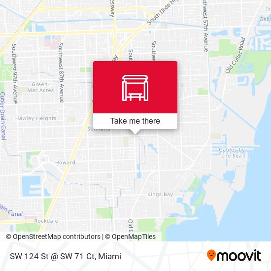 SW 124 St @ SW 71 Ct map