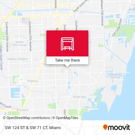 SW 124 ST & SW 71 CT map