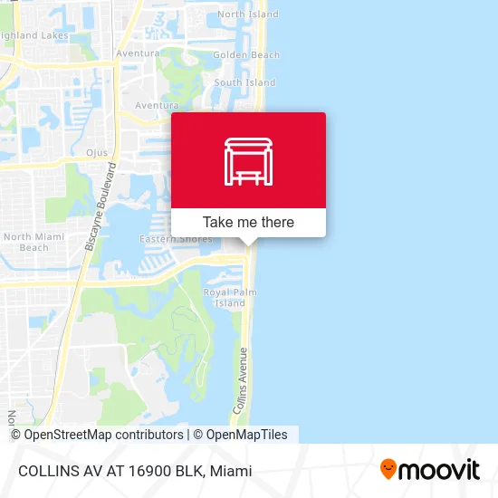 Mapa de COLLINS AV AT 16900 BLK