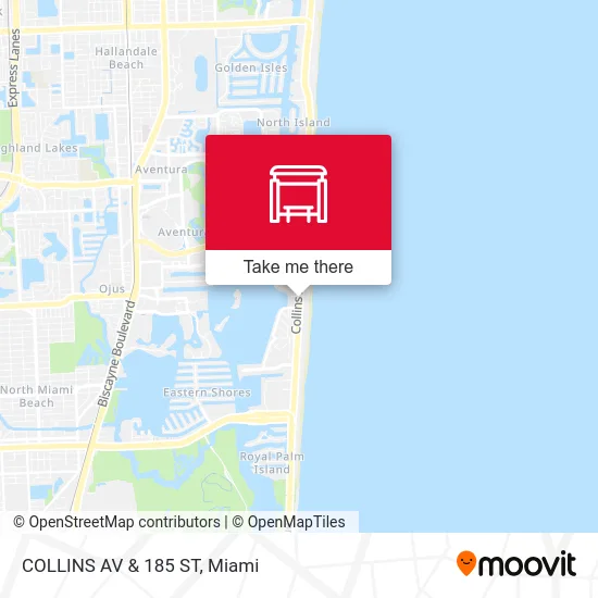 COLLINS AV & 185 ST map