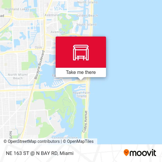 Mapa de NE 163 ST @ N BAY RD