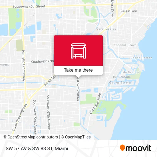 SW 57 AV & SW 83 ST map