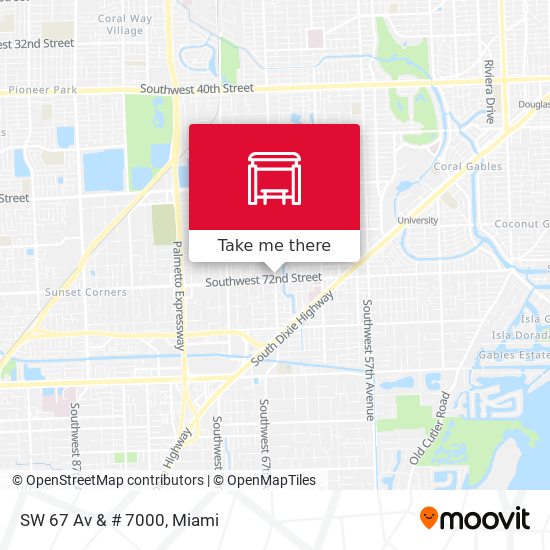 SW 67 Av & # 7000 map