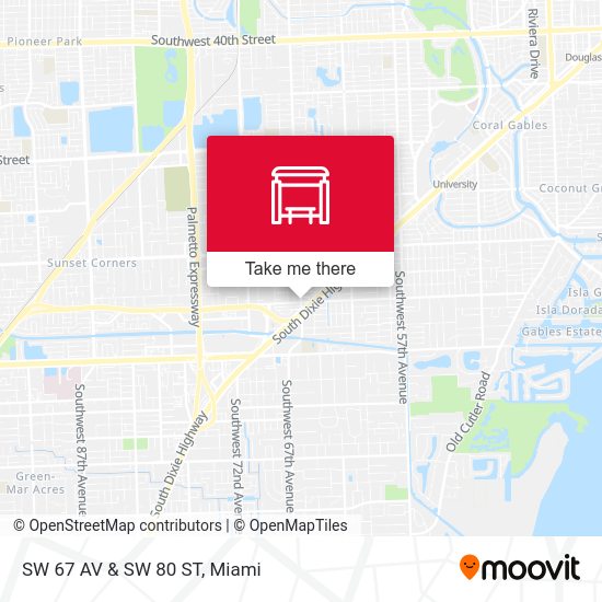 Mapa de SW 67 AV & SW 80 ST