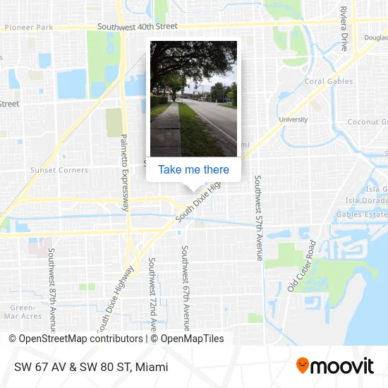 SW 67 AV & SW 80 ST map