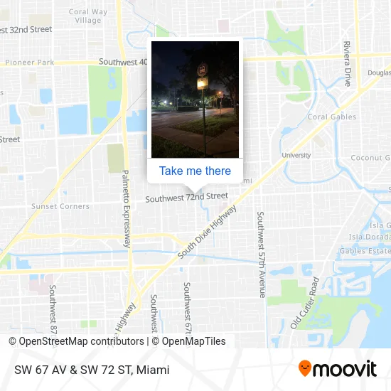 SW 67 AV & SW 72 ST map
