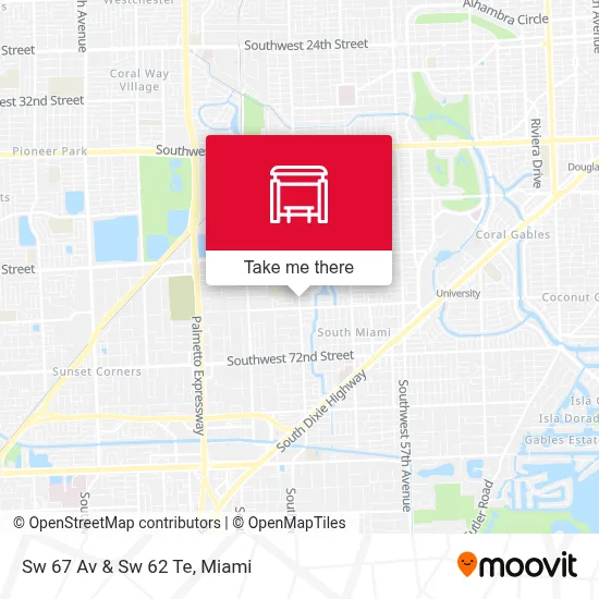 Sw 67 Av & Sw 62 Te map