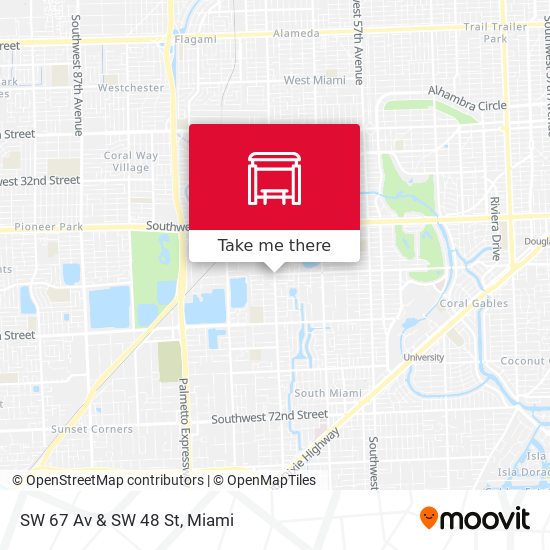 SW 67 Av & SW 48 St map