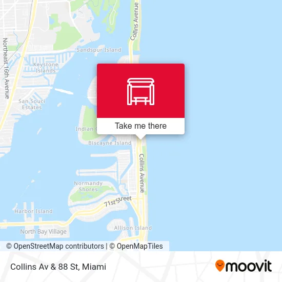 Collins Av & 88 St map