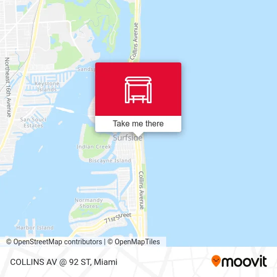 Mapa de COLLINS AV @ 92 ST