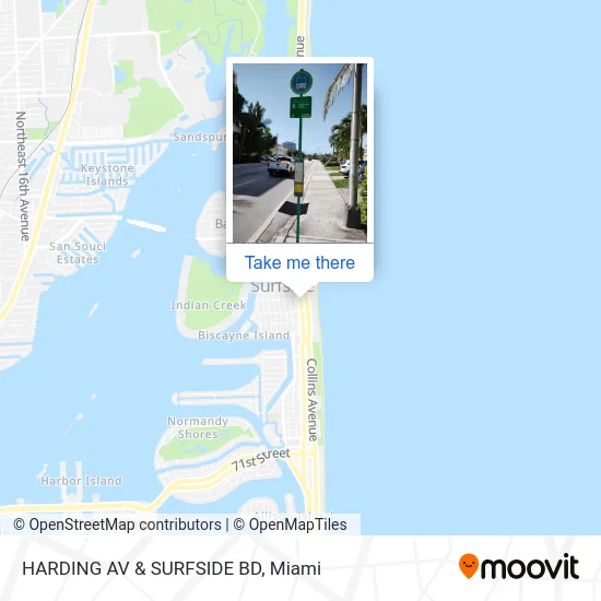 Harding Av & Surfside Bd map