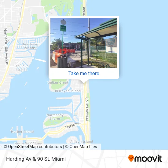 Harding Av & 90 St map