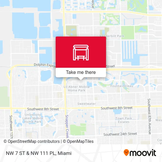 NW 7 ST & NW 111 PL map