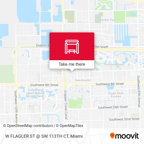 W FLAGLER ST @ SW 113TH CT map