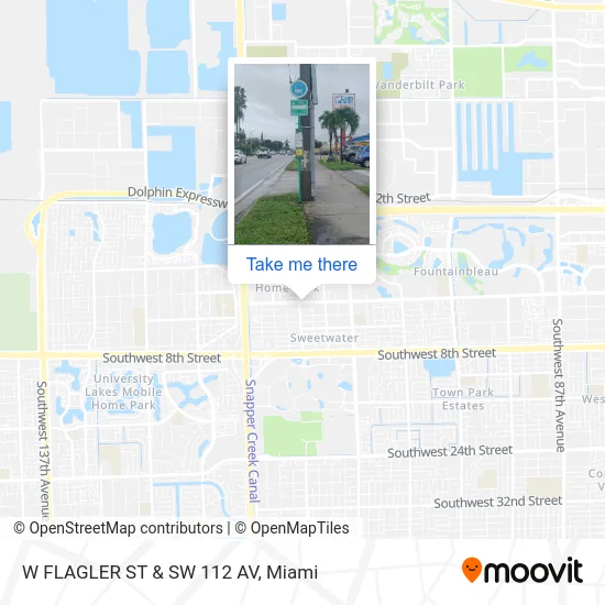 W FLAGLER ST & SW 112 AV map