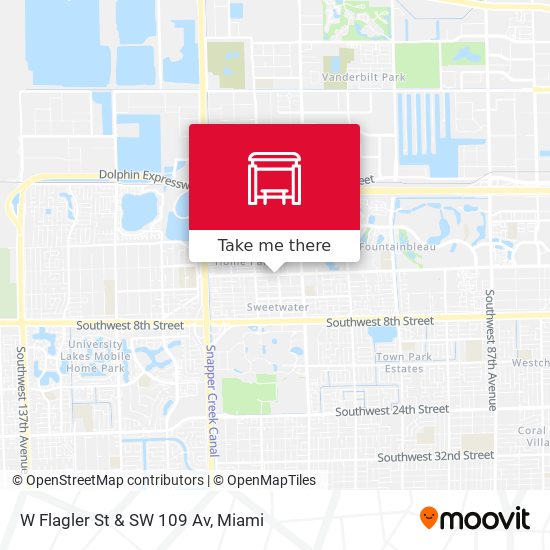 W Flagler St & SW 109 Av map