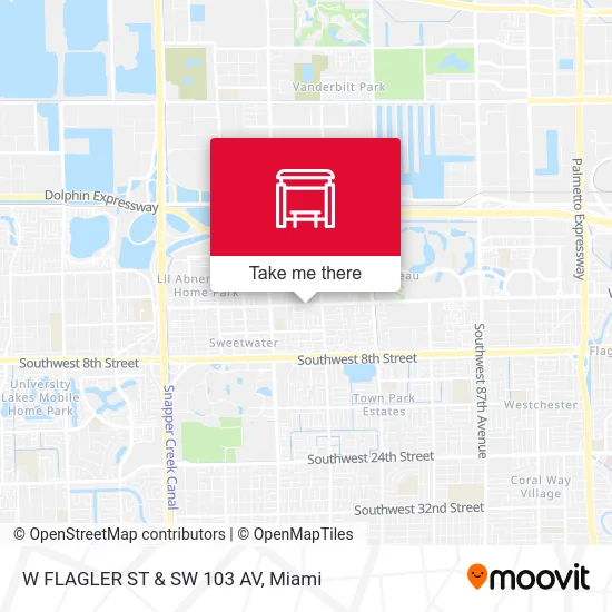 Mapa de W FLAGLER ST & SW 103 AV