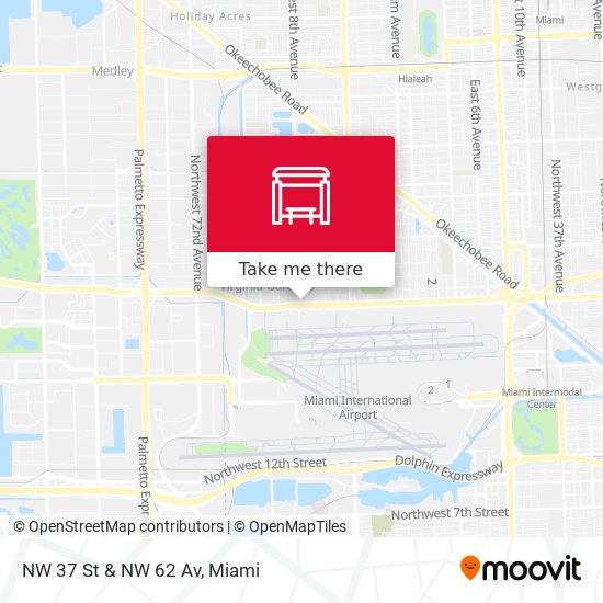 Mapa de NW 37 St & NW 62 Av