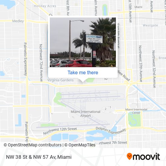 NW 38 St & NW 57 Av map