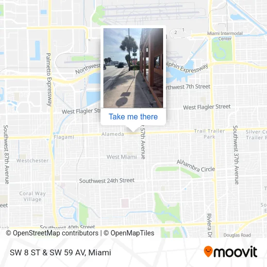SW 8 ST & SW 59 AV map